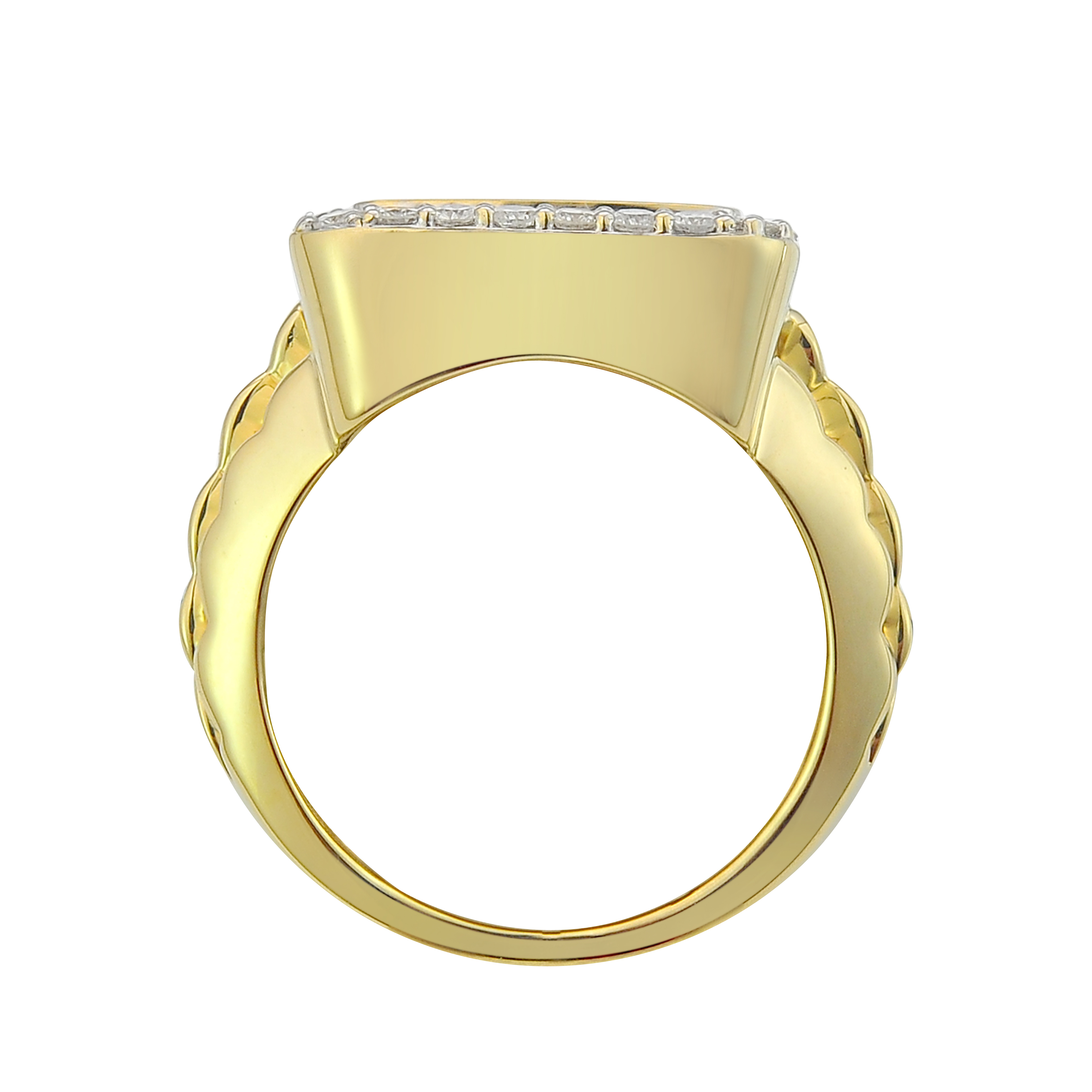 Diamond Ring 1.16 ct. 10K Yellow Gold 17.28g 5g Suisse